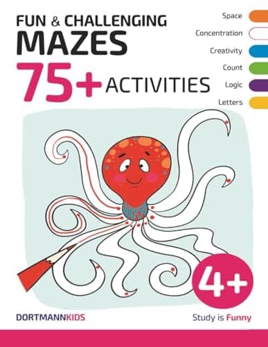 Cover: Fun and Challenging Mazes: 75 Activities